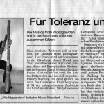 "Music from Worlgaarden", KN Bericht 19.04.2002