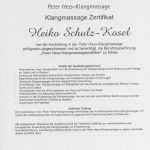 Heiko Schulz-Kosel, Klangmassage Praktiker Zertifikat