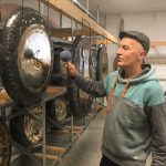 Oetgen Gong, Abholung des individuell angefertigten Mond Gongs - wundervoll - klingt so wundervoll!
